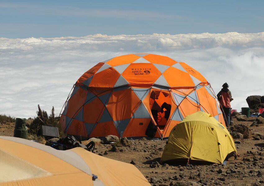 Camping Tent during a trekking in mount kilimanjaro cost
