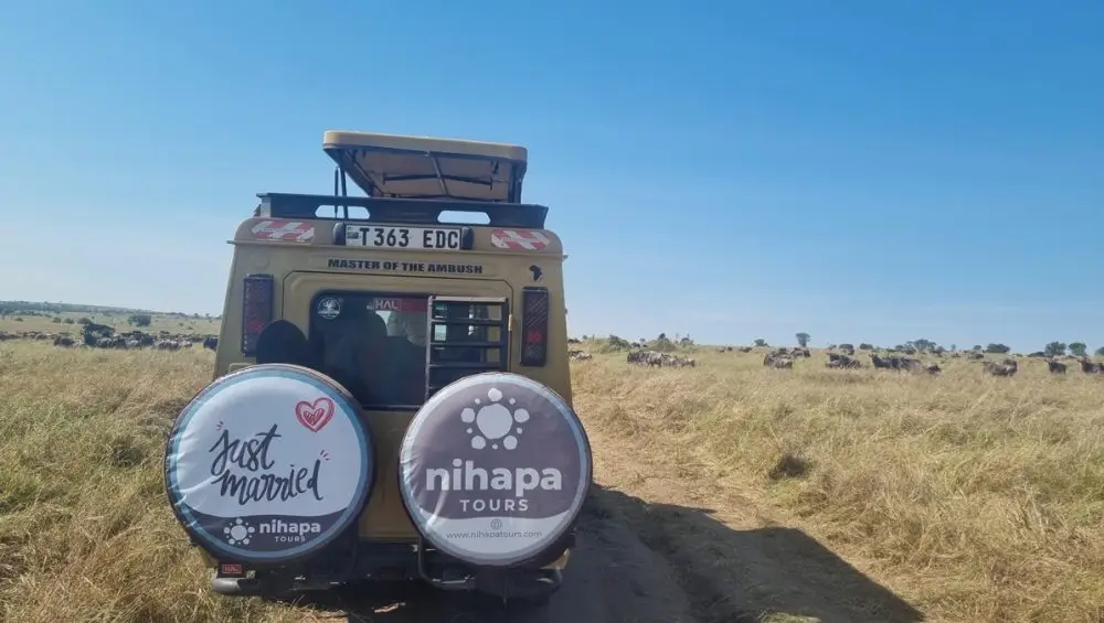 Couples looking for a honeymoon safari in Tanzania and Zanzibar Nihapa Tours the best safari company for tailored honeymoon vacation to Serengeti and Mara River
