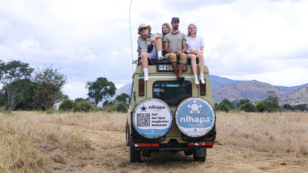 Travelers on a Tanzania safari with Nihapa Tours after the 2025 election