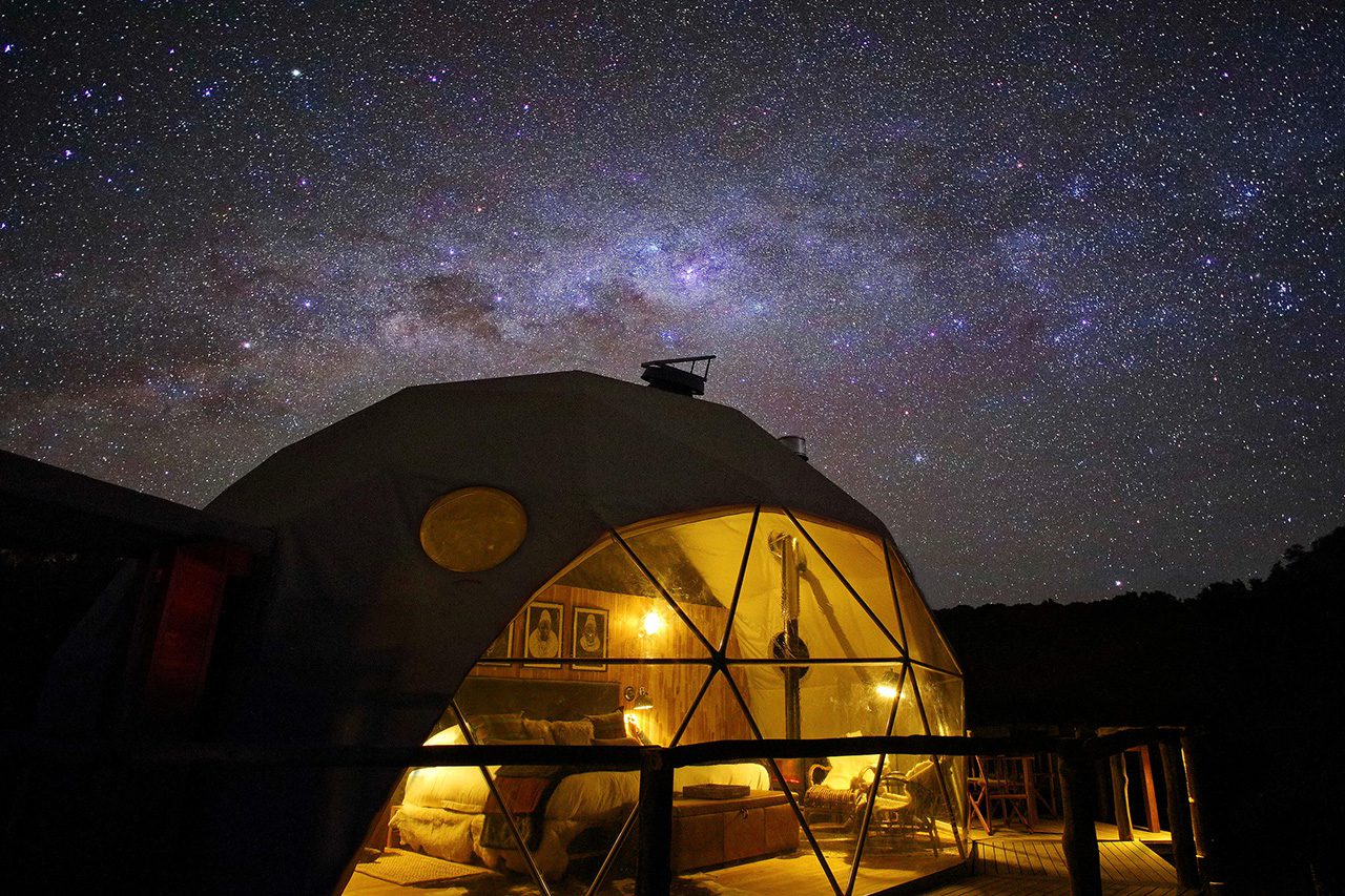The Highlands Starry Dome at Night